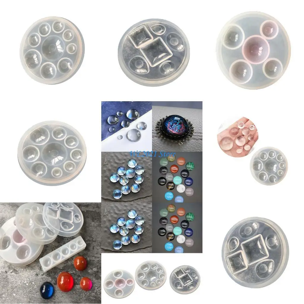 G5GC العملية القلادة الحرف القلادة القلادة مصنوعة يدويًا زخرفة قوالب السيليكون لملمس شمع الطين وصياغة الراتنج