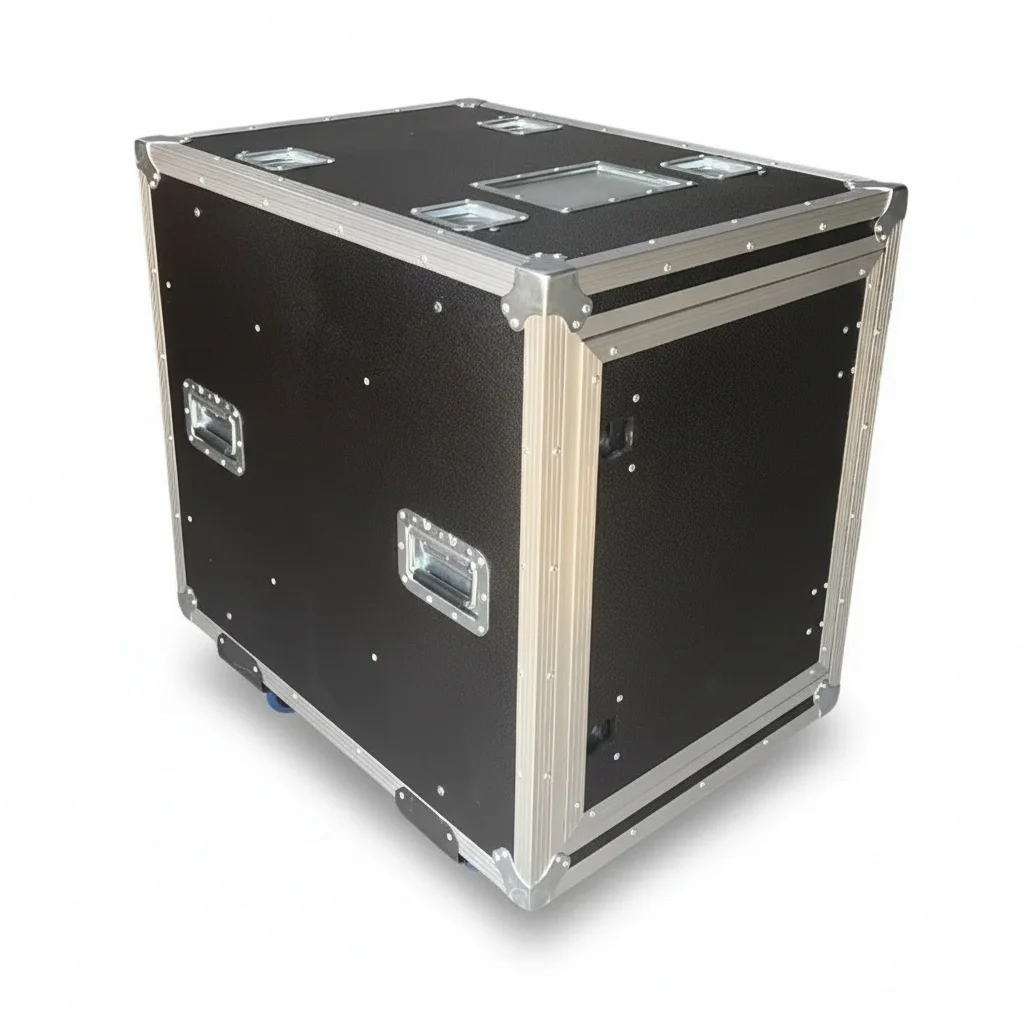 

ATA Amp Rack Case, 19 inch 12U 14U 16U, 9mm Plywood Shock Mount Flight Case, Heavy Duty Aluminum Storage Tool Case for Stage