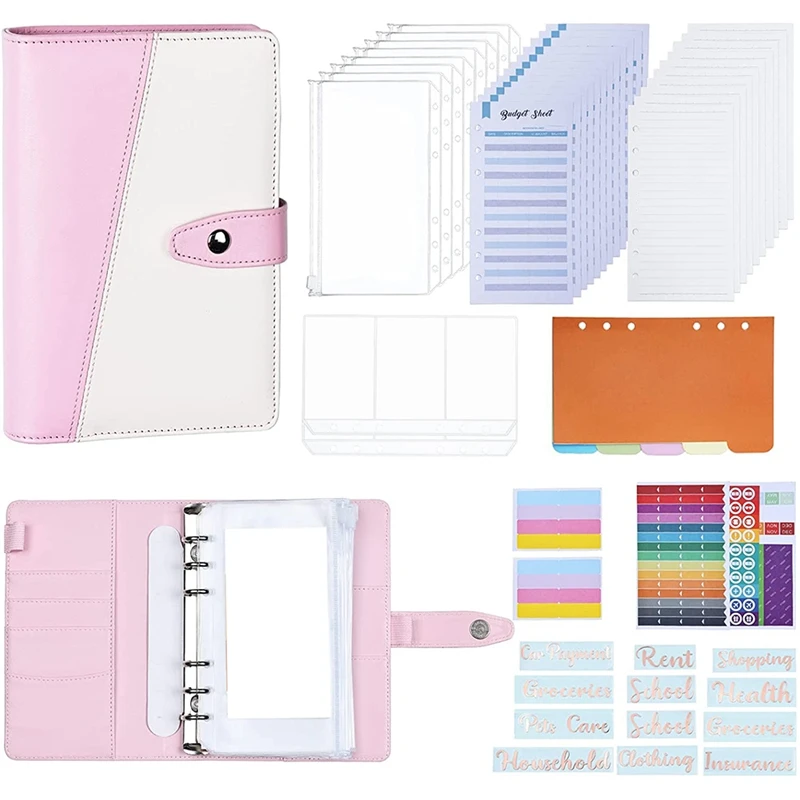 Top-6 Holes Loose-Leaf Notebook, A6 Binder Budget Notebook Ring Binder Binder For Schools, Offices, Travel And Families