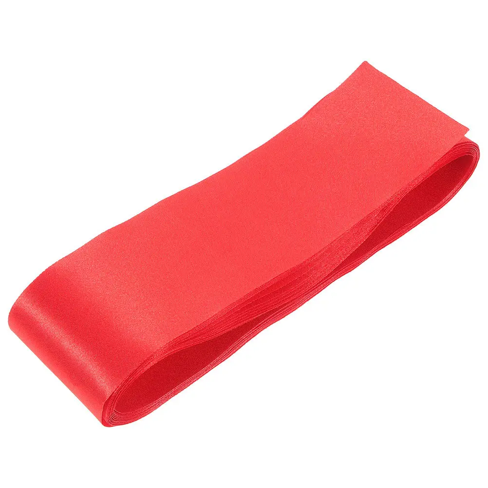 Red Solid Double Faced Race Finish Ribbon Sports Event Belt for School Sprinting Line Athletics Equipment Wrapping Accessory