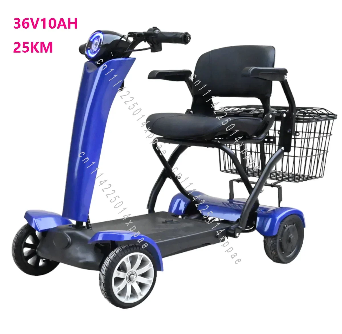 Hot Sell 15 Mph 36v Seniors Disabled 4 Wheels Automatic Folding Mobility Electric Scooter City Bike for Sale