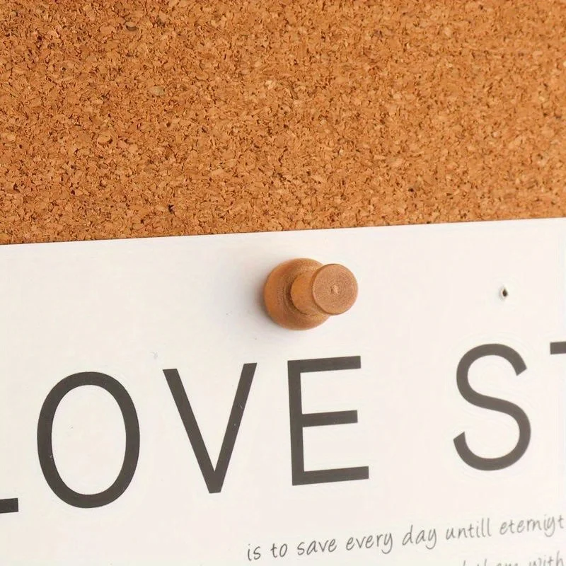 Decorative Wood Push Pins - Ideal for Cork Boards, Walls & Bulletin Boards | Chic Thumbtacks for Photos, Maps & Notes - view 4