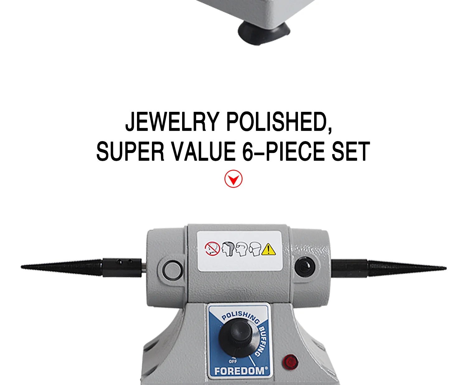 Professional Tabletop Double-Head Polisher & Grinding Machine – Adjustable Speed for DIY Jade, Jewelry & Metal Polishing