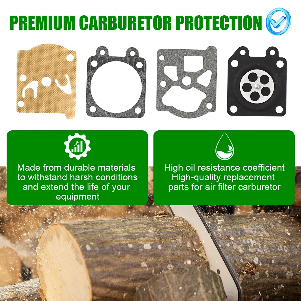 Carburetor Repair Kit 4500 5200 Chainsaw Repair Kit For Walbro Carburetor Diaphragm Gasket Kit Garden Tool
