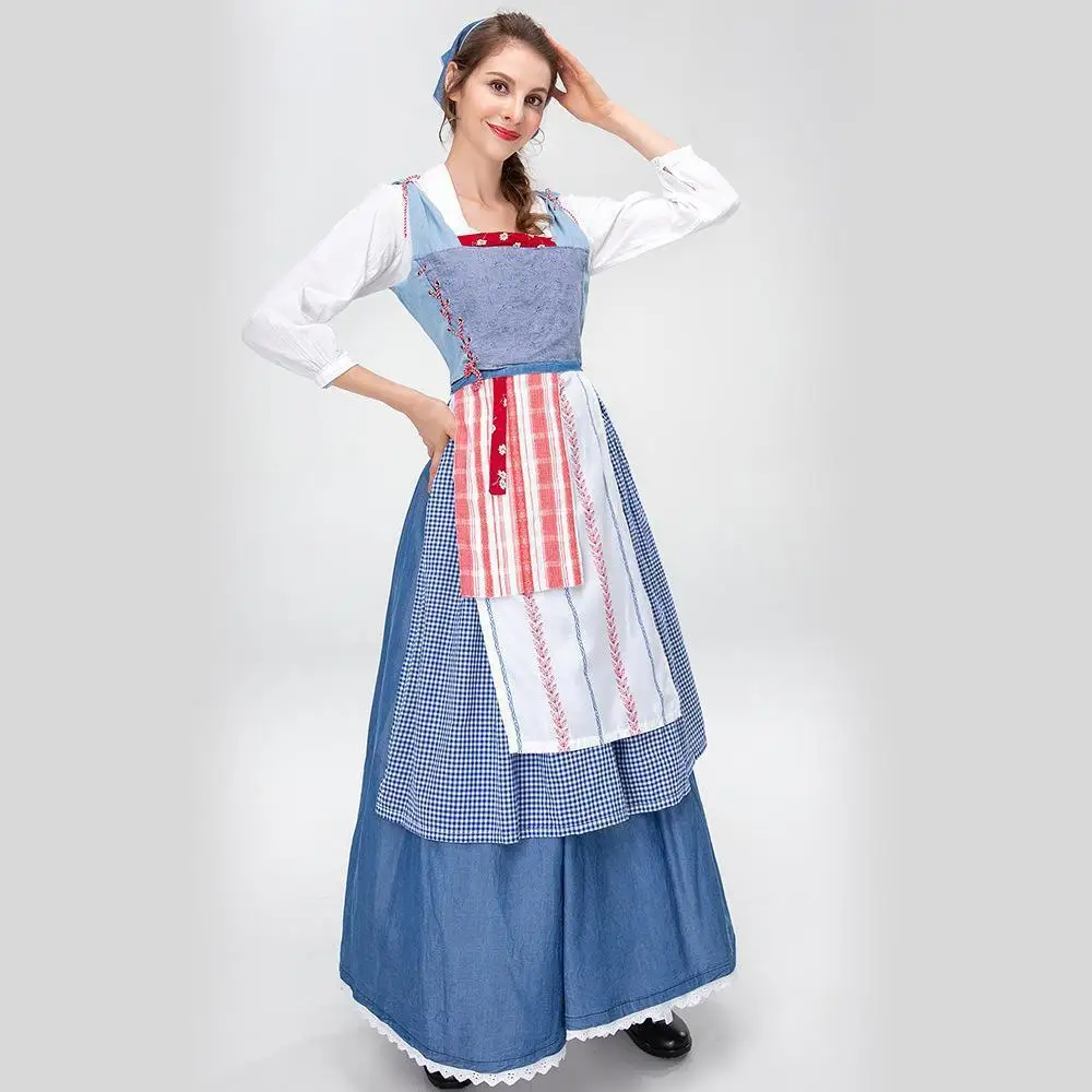 Halloween Beer Festival Cosplay Maid Costume Manor Farm Stage Costume for TV & Movie Fans