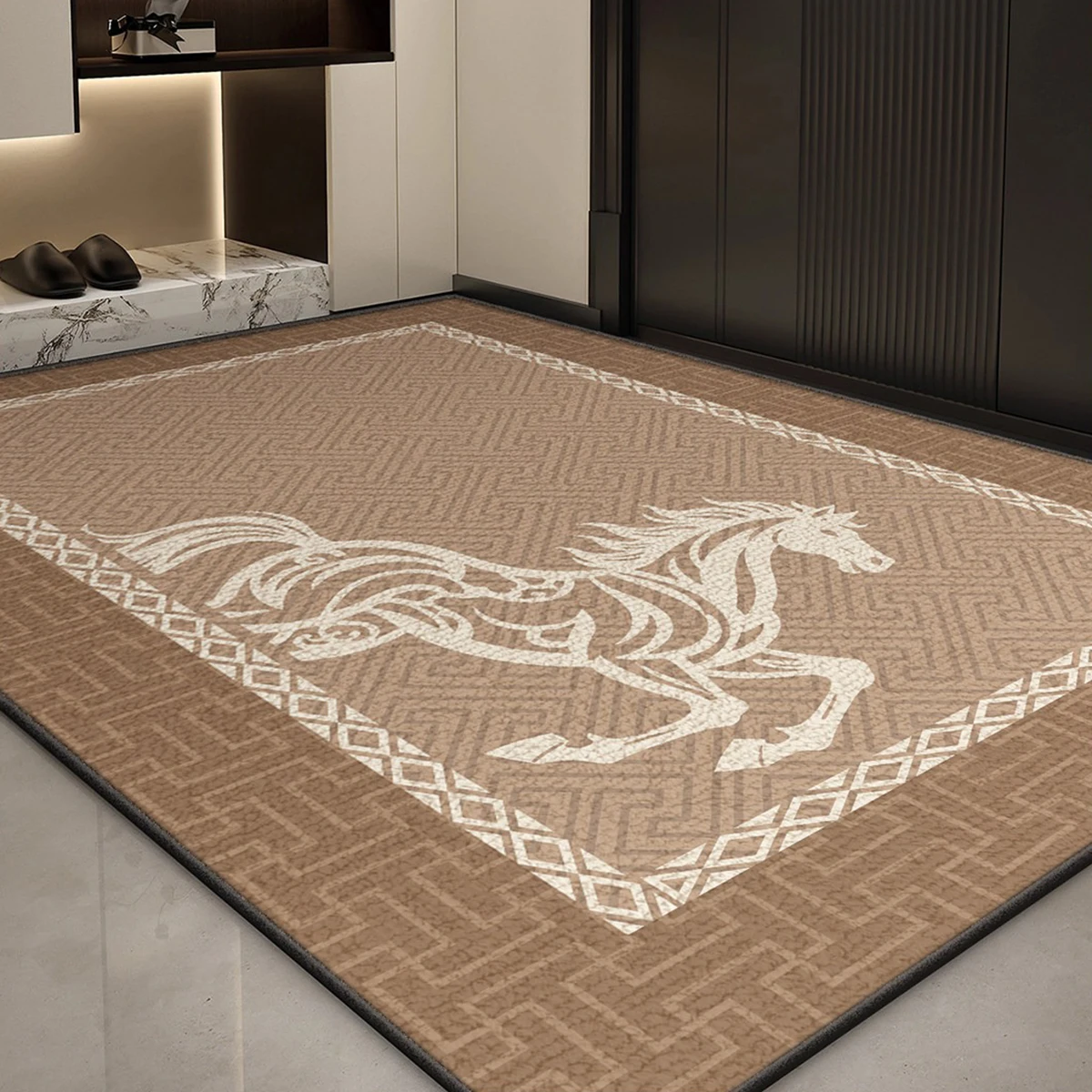 Vintage Chinese Entry Door Mats Non-slip Welcome Rug Dirt Trapping Washable Hallway Carpet Entrance Doormat Home Decoration Rugs