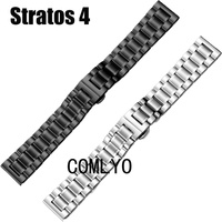 For Zeblaze Stratos 4 Smart watch Strap Stainless Steel Metal Band Men luxurious Belt