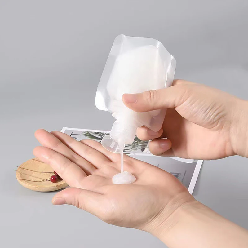 10Pcs 30/50/100ml Travel Dispenser Packaging Bag Liquid Lotion Portable Reusable Shampoo Cosmetic Leakproof Storage Containers