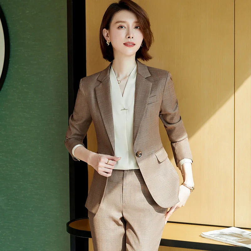 Business Wear Suit Female 2023 Spring and Autumn New Korean Style Temperament Slim Teacher Interview Formal Wear Work Clothes