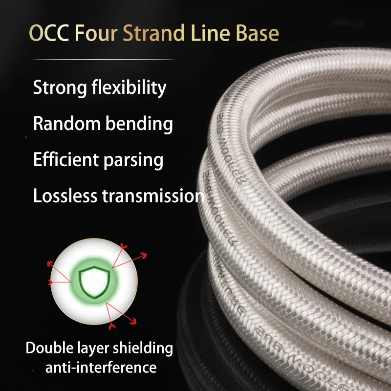 Silver-plated Hifi Usb Cable High Quality 6N OCC Type A-B DAC Data USB Cable