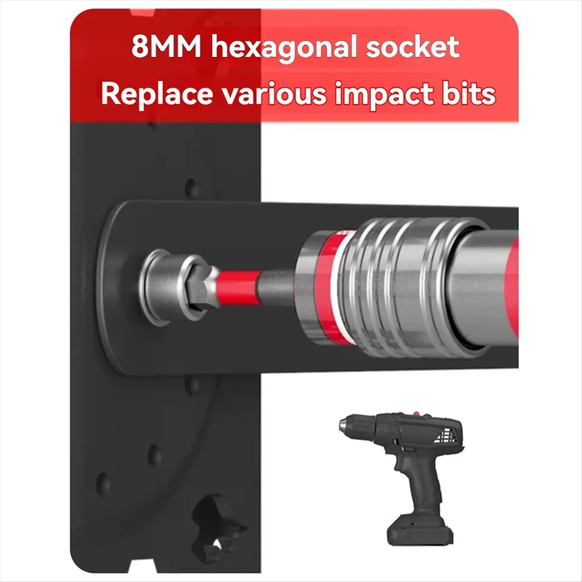 17PCS Multi Purpose Quick Change Hex Socket Set with Bits/ Sockets for Hammer Drill/Power Wrench/Electric Drill