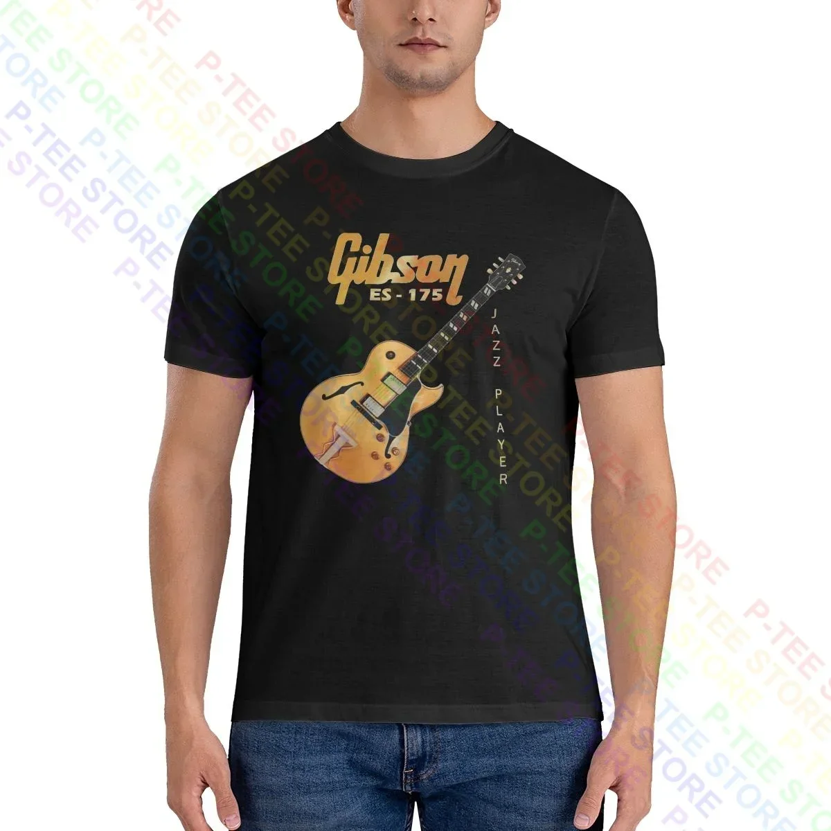 Gibson Es - 175 Guitar Jazz Player Shirt T-shirt Vtg Unisex Natural Streetwear Tee