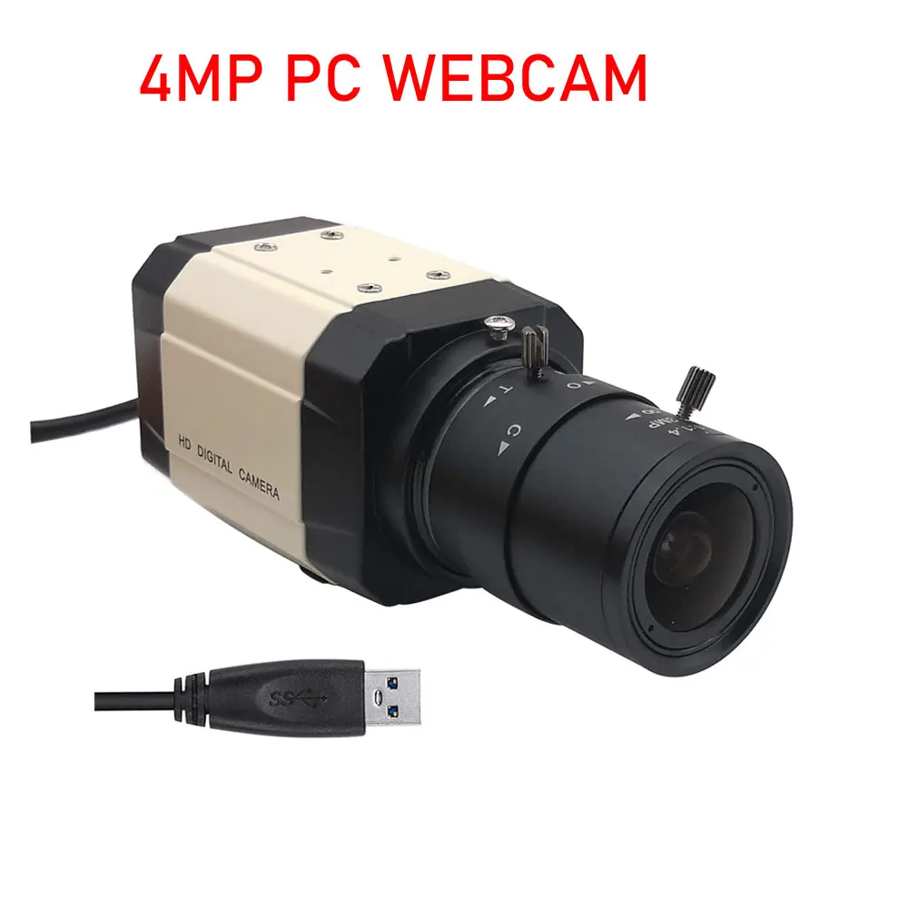 

REDEAGLE Industrial 2K USB HD PC Webcam 4MP 30fps UVC High Speed Video Live Camera with 4mm/6mm/2.8-12mm Varifocal Zoom Lens