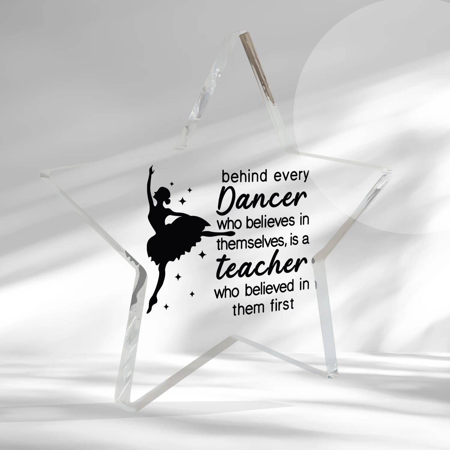 Acrylic Dance Teacher Appreciation Gifts Acrylic Table Keepsake Paperweight  Shaped Women Thank You Dance Teacher Gifts