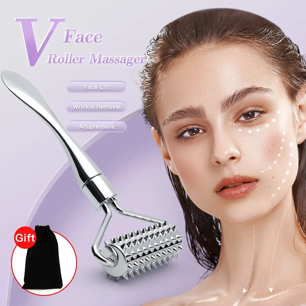 Stainless steel Micro Needle Roller Skin care tool Face Beauty Massage ball Microneedle Roller Roller Manual Massager Facial