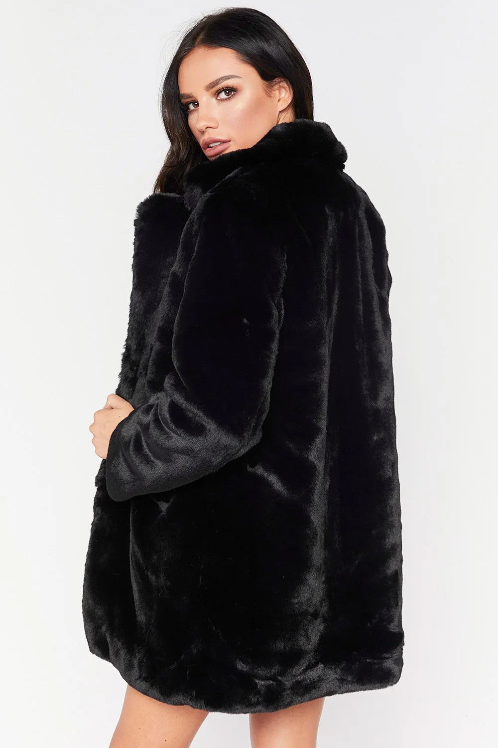 Women Winter Coats Faux Fur Elegant Casual Ladies Jacket Solid Color Lapel With Buttons Soft Micro Elastic And Luxurious Coat