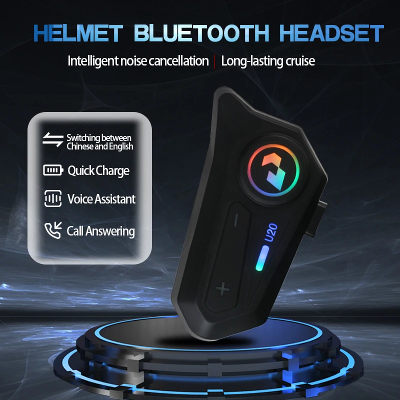 Bluetooth Motorcycle Helmet Intercom Wireless Intercomunicador  Moto Walkie Talkie With Soft Hard Mic