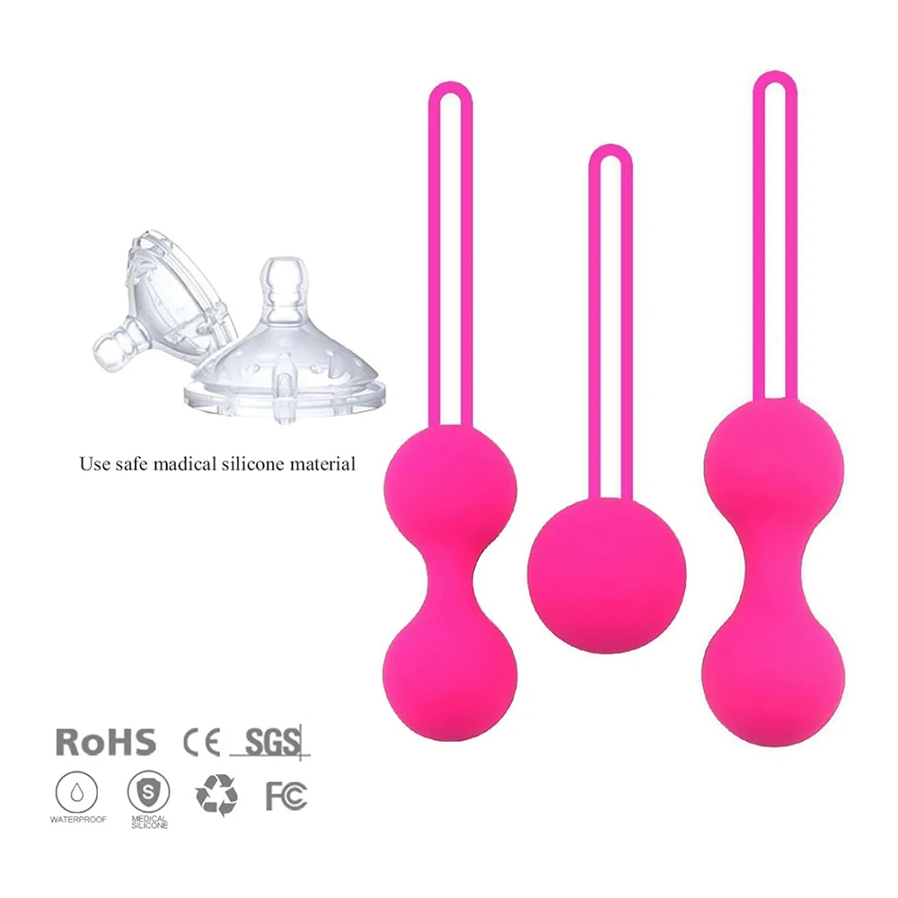 Bola de kegel de silicona para mujer, entrenador muscular para apretar la vagina, Bola de huevo íntima, bolas de suelo pélvico vaginal, Juguetes sexuales para adultos