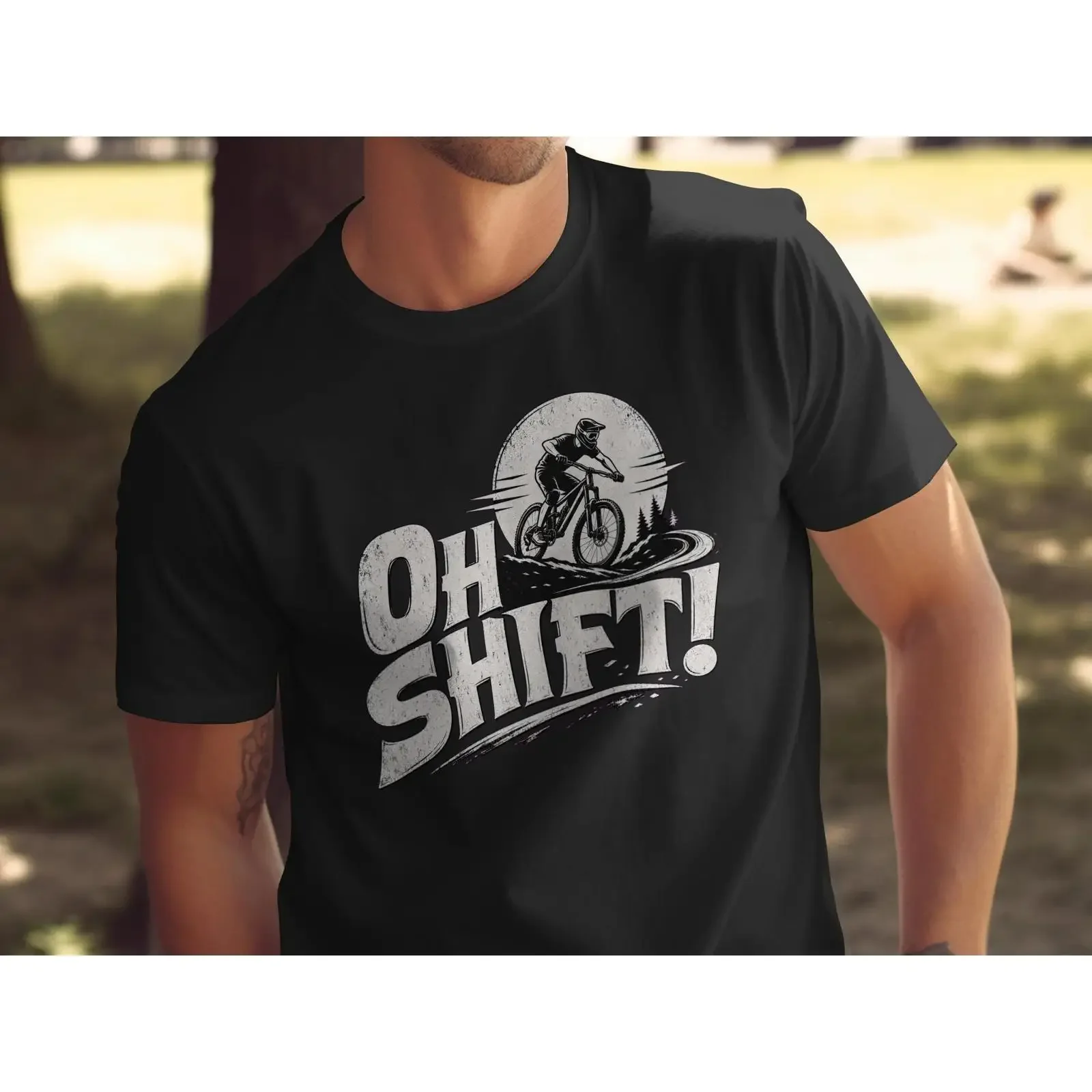 Shift Bicycle Bike Rider Funny Cyclist Mountain Biking T Shirt vintage Washed graphic Soft Versatile Breathable