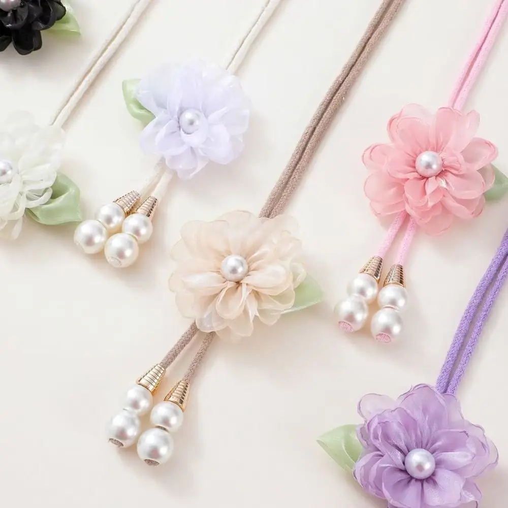 Cute Adjustable Flower Shape Curtain Tieback Elastic Band Cartoon Curtain Buckle Curtain Rope Room Home Decor