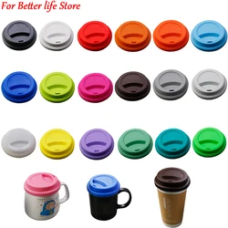 1PCS 9cm Universal Reusable Silicone Cup Lids Fresh Cover Silicone Insulation Anti-Dust Cup Cover Coffee Mug Lids Cup Sleeve