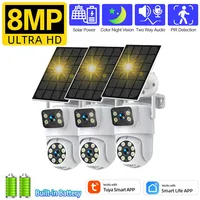Smart life 4K Solar wifi CCTV Security System outdoor color night vision 8MP Wireless PTZ Video Surveillance Camera Tuya