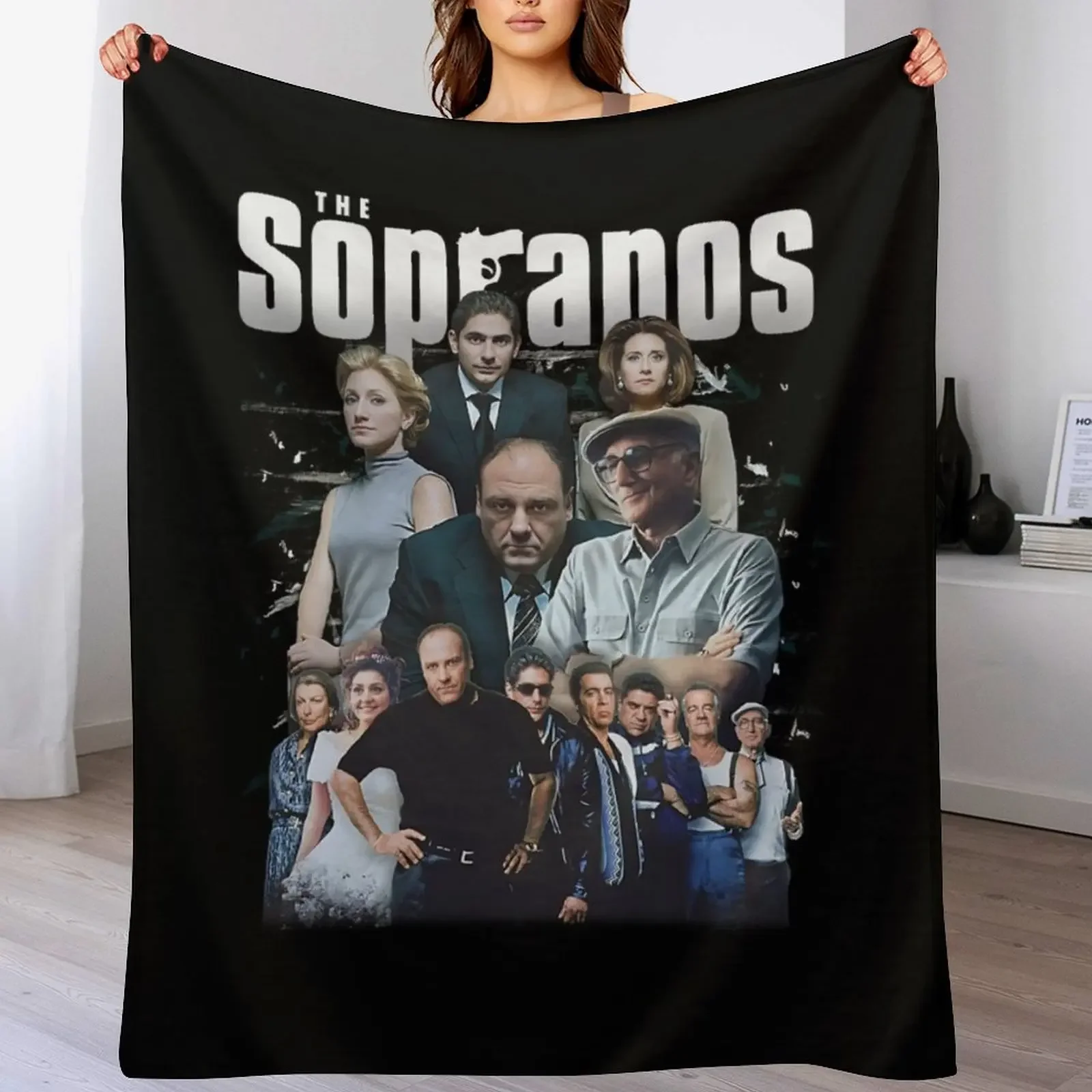 

The Sopranos Homage Throw Blanket Flannel Fabric Cute Plaid Retros For Sofa Thin Blankets