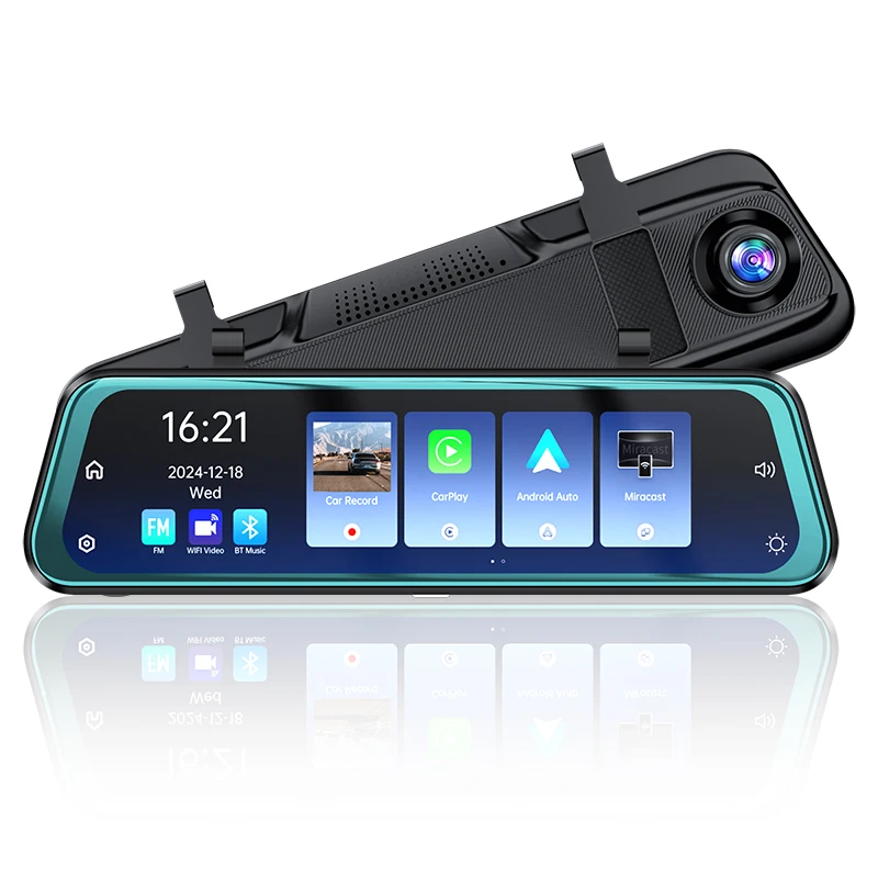 New9.66 Inch Android Dashcam Front and Rear 4K Reverse Image Mobile Internet Streaming Mirror Dashcam Dvr Dual Recorder for Car