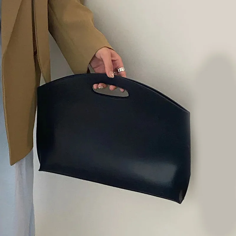 Women's Handbag New Large-Capacity File Bag Fashionable Versatile Commuter Bag Elegant Leather Briefcase Women's Bag