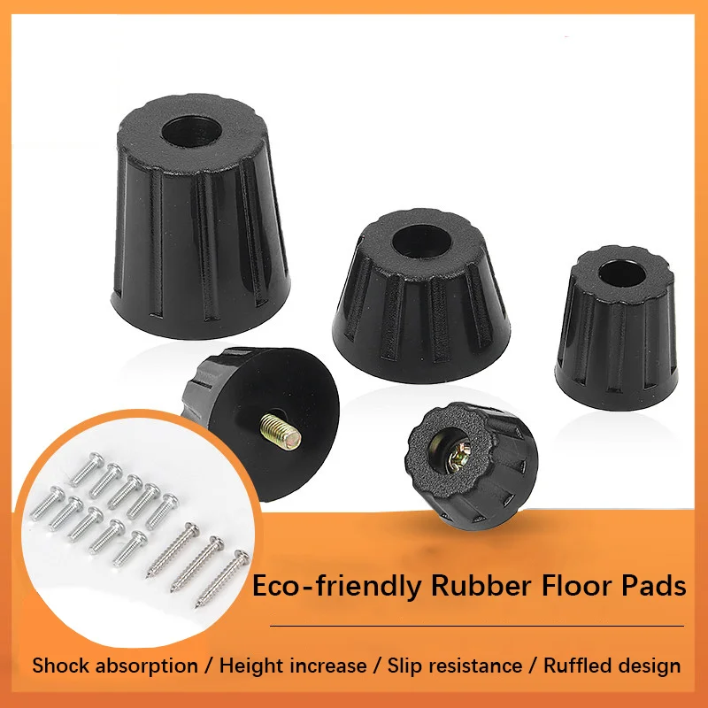 4/10pcs Eco-Friendly Rubber Flower-Shaped Gasket Pads, Anti-Slip Vibration Damping Feet for Table & Chair & Instrument Cabinets.