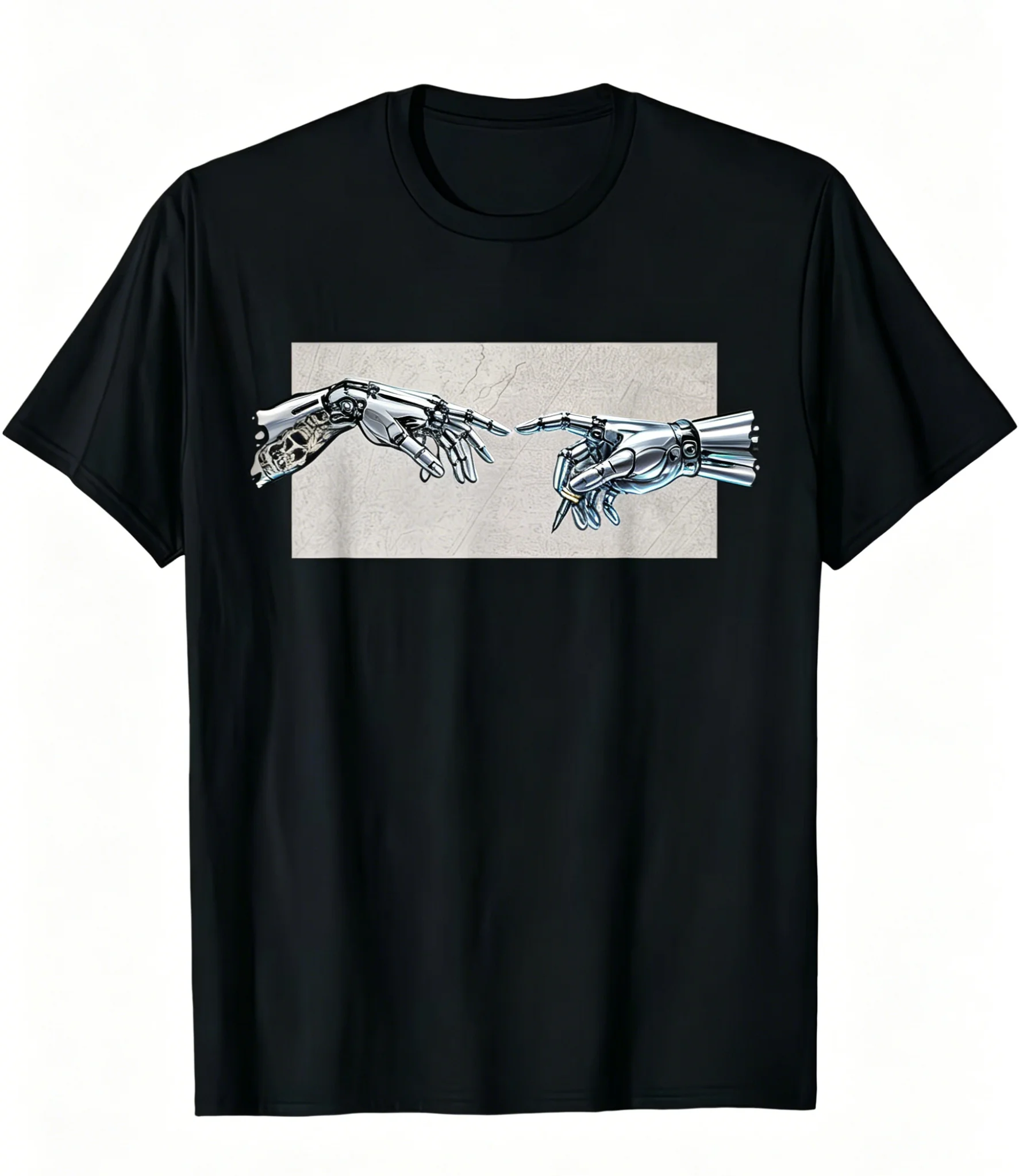 Vintage Tattoo Hand Graphic Tee Streetwear Harajuku Style T-Shirt Retro Alternative Art Top Edgy Fashion Short Sleeve Shirt