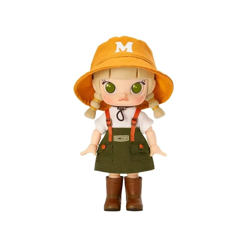 

MOLLY Camping Plan Kawaii Ornaments Figurines Home Decor Desktop Model Dolls Gilrs Gift Model Toys
