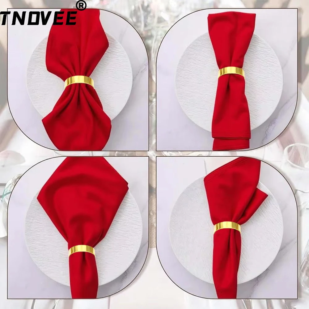 

6Pcs Christmas Napkin Rings Metal Napkin Rings Holder for Wedding Thanksgiving Halloween Holidays Banquet Party Table Decor