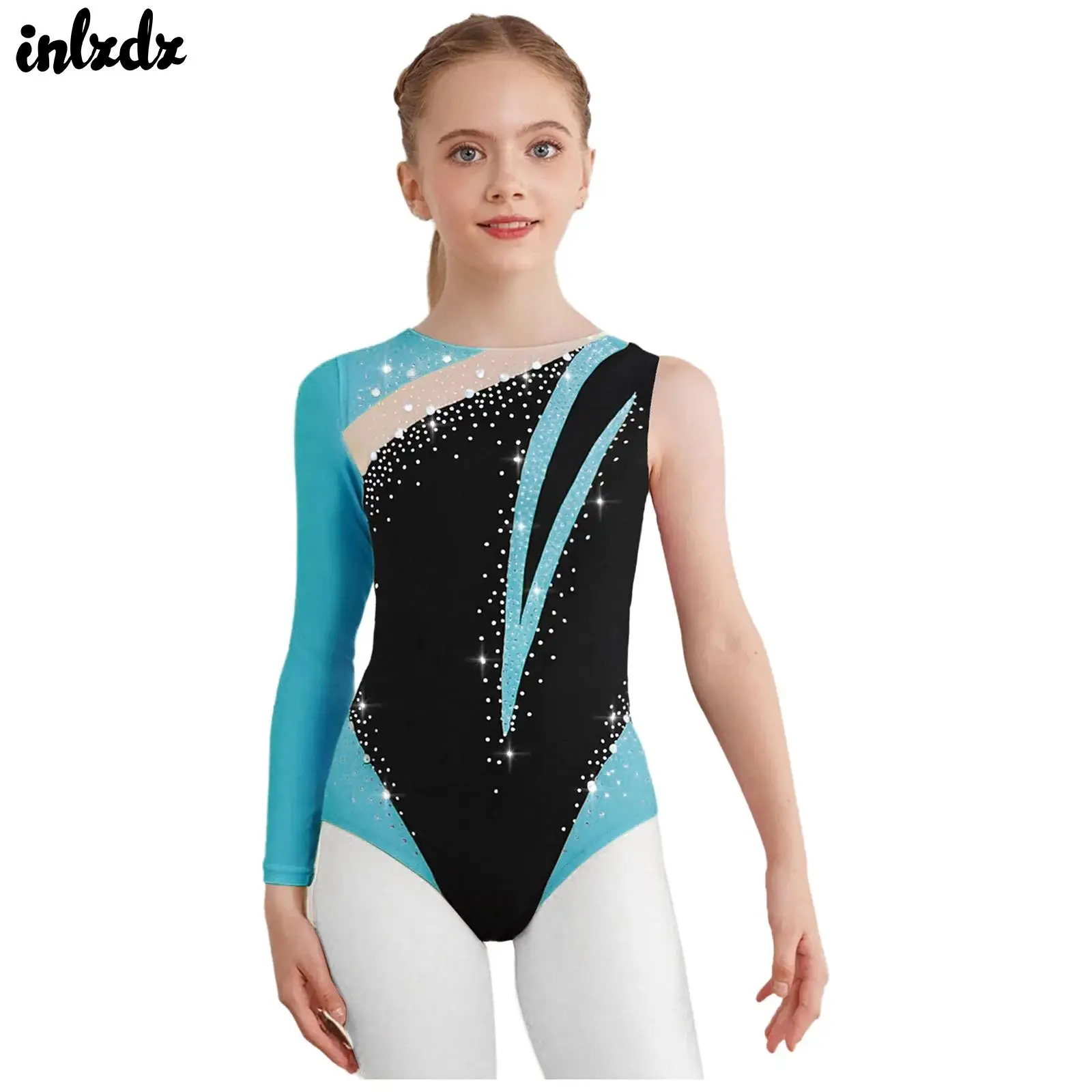 criancas-meninas-brilhantes-strass-ginastica-collant-ballet-camisa-danca-desempenho-traje-em-torno-do-pescoco-assimetrico-collant-macacao