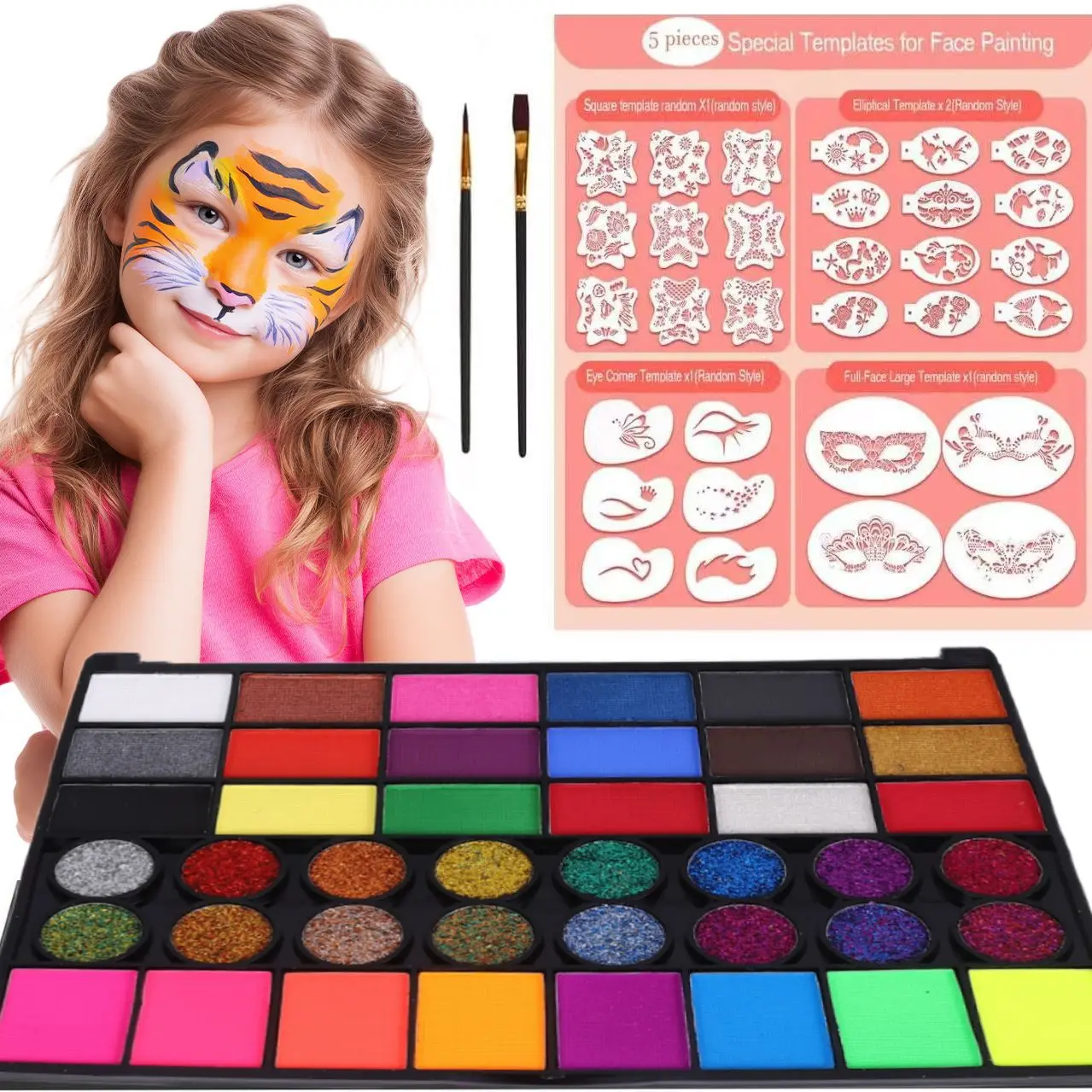 42 Color Water Soluble Body Face Painting Halloween Christmas New Year Holiday Music Art Festival Party Makeup Water Color