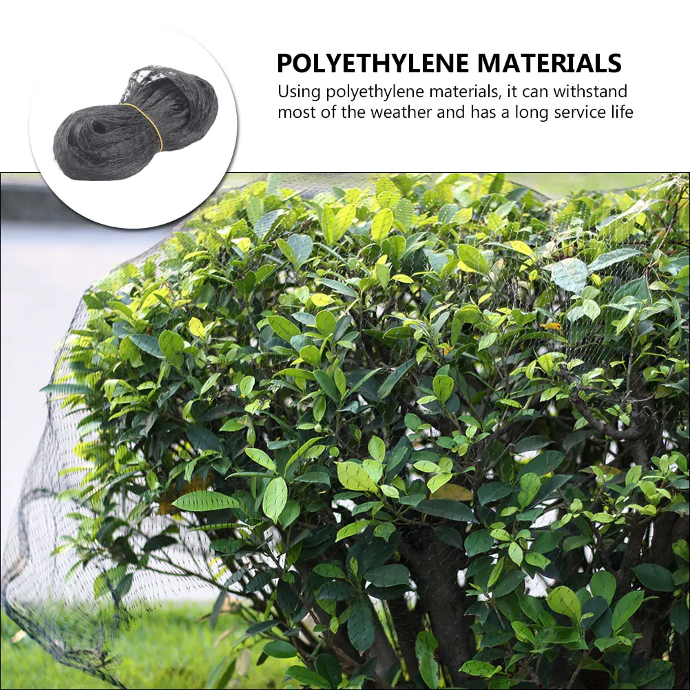 

5X40M Black Anti Bird Net Garden Protection Mesh Fruits Vegetables Long Life Polyethylene Easy Install Foldable Agricultural