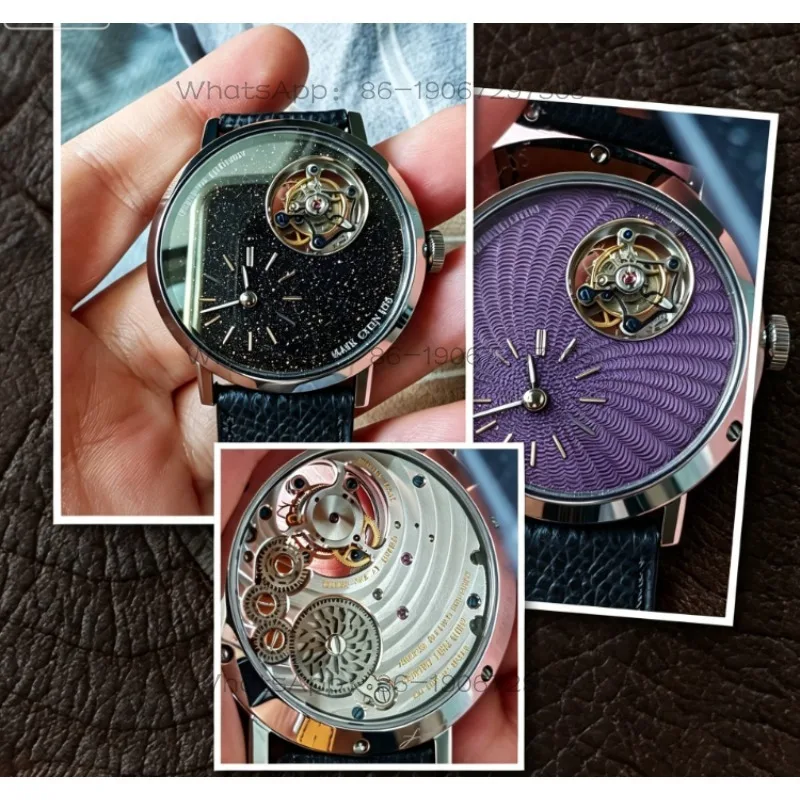 bghyqMC-05 Tourbillon Mechanical Men's Casual Watch Blue Sandstone Lapis Lapis Custom Suspension 6340