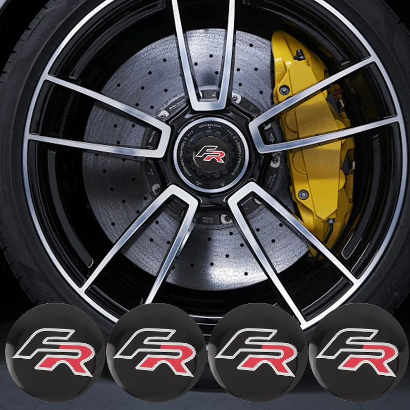 4pcs 56MM Car Wheel Center Hub Cap Badge Logo Sticker For Seat FR Leon Ibiza Altea Exe 5f Mk2 Mk3 TARRACO Decoration Accessories