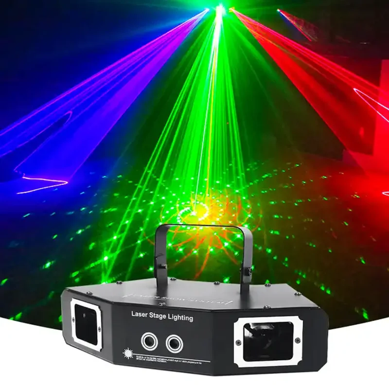 4 Eyes RGB Laser Light Laser System Show Party DMX512 Laser Stage Effect DJ Laser Light Bar KTV Disco Nightclub