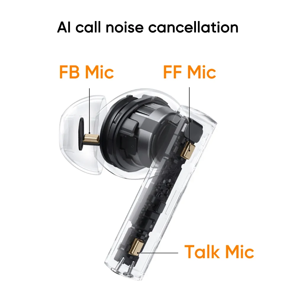 New realme buds Air 6 TWS Earphone Hi-Res LHDC 5.0 Active Noise Reduction Wireless Headphone Bluetooth 5.3 IP55