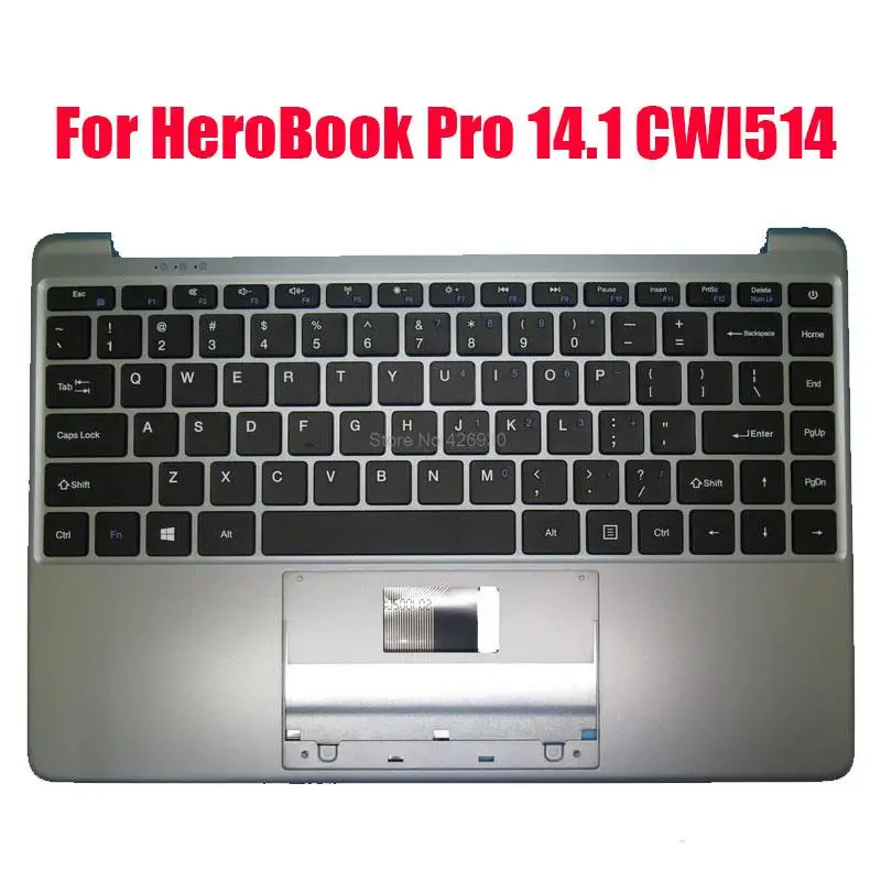 

US GR Laptop Palmrest For Chuwi For HeroBook Pro 14.1 CWI514 Gray Without Backlit English Keyboard Upper Case