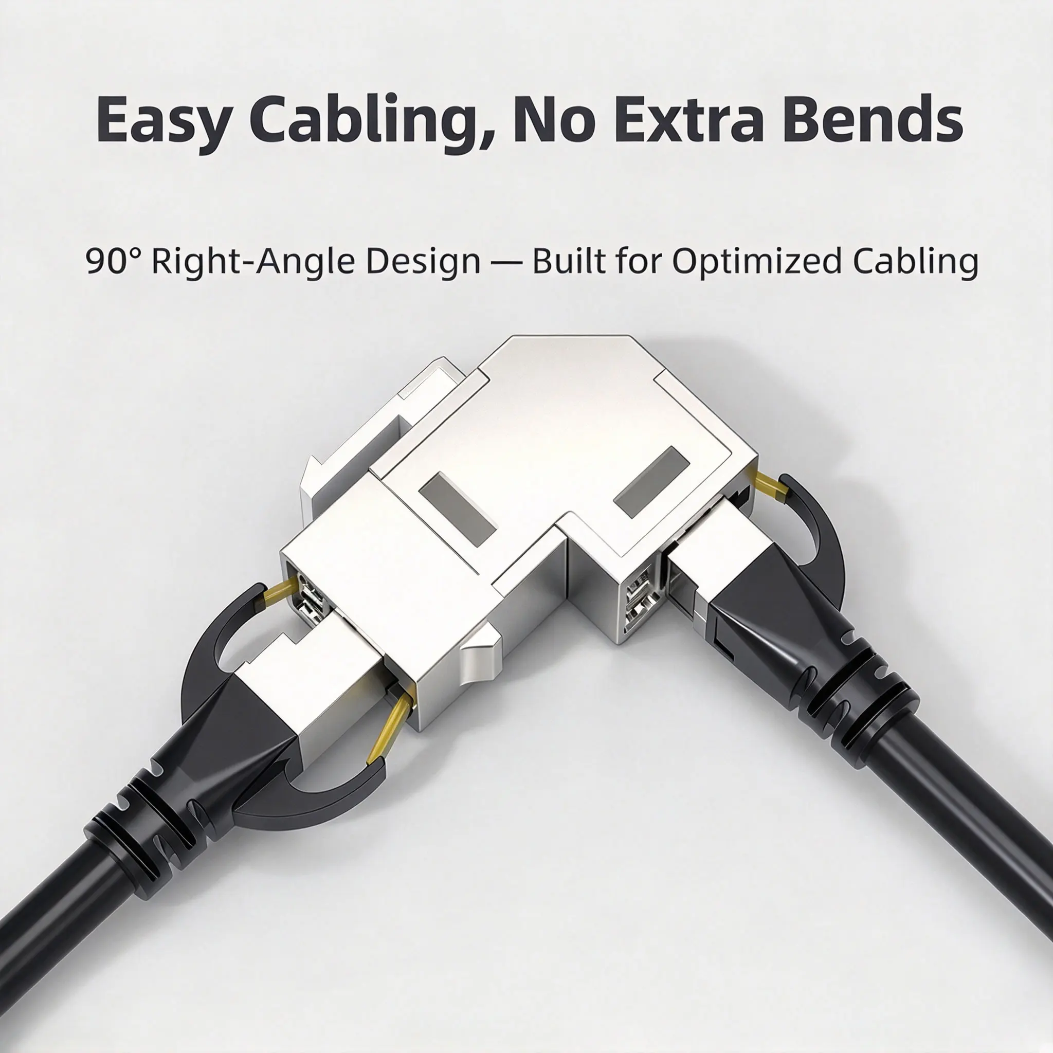 Łącznik Linkwylan Cat6A RJ45 90 stopni ekranowany rozdzielacz żeński gniazdo Keystone Adapter do płyty czołowej z pustym panelem — zdjęcie produktu 3