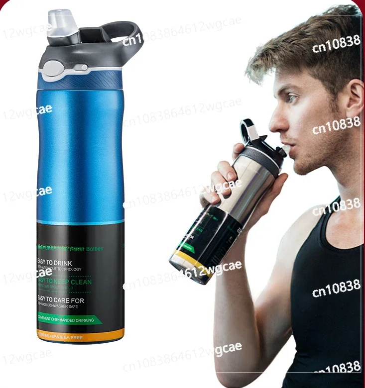 Thermos Cup with Straw Adult Outdoor Sports Kettle Male Large Capacity Stainless Steel Cup Car Water Cup