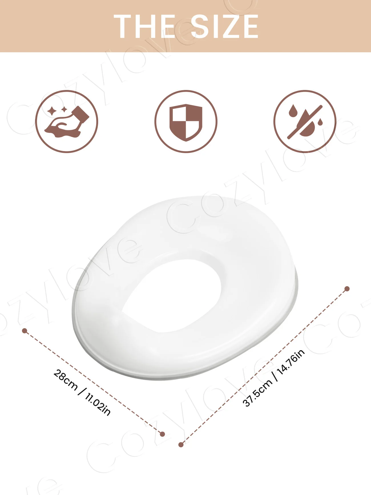 Children's Toilet Seat Potties Seat Universal Splash Proof Toilet Training for Male and Female Babies