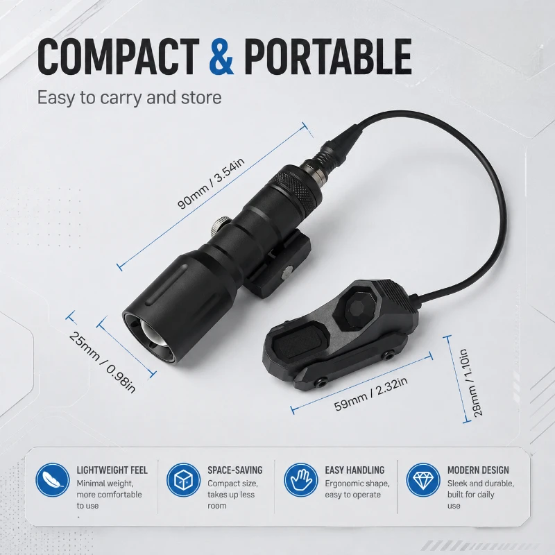 Mini Zoom Alloy Torch with Remote Control Line Button - Collectible Accessory