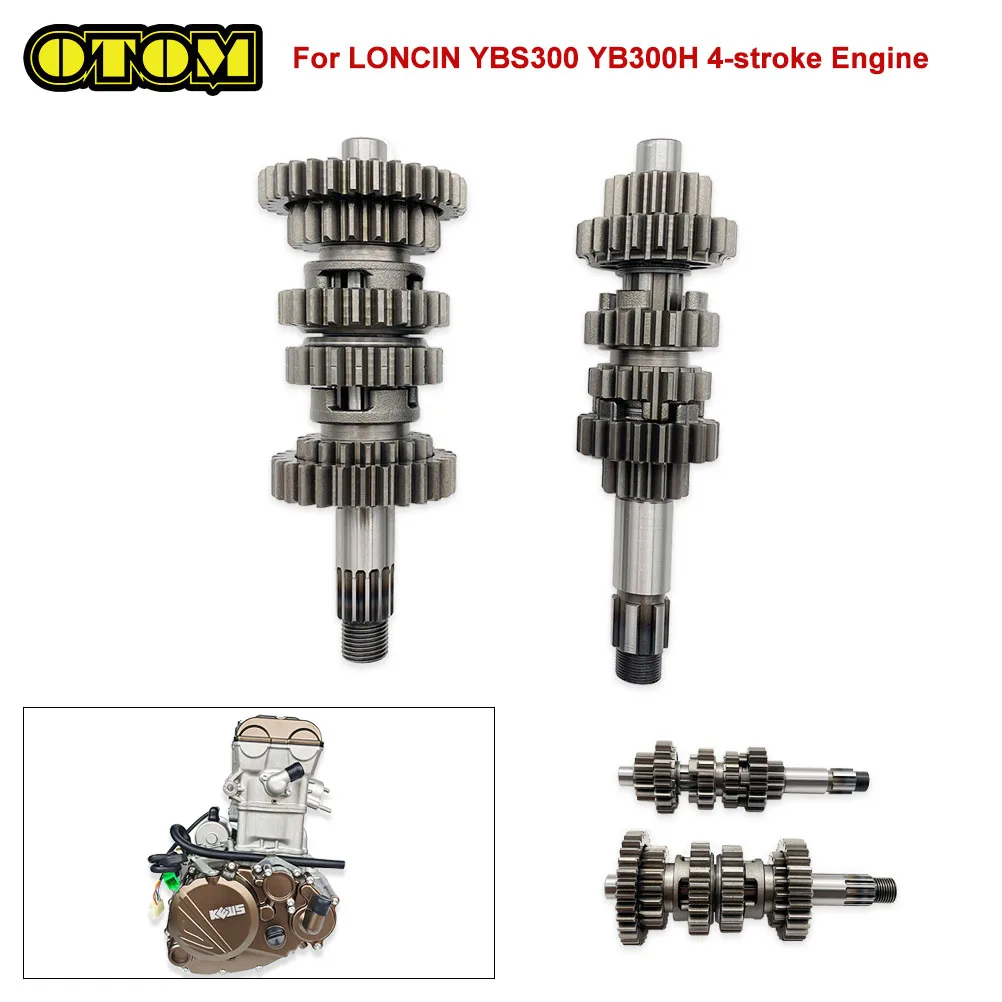 For LONCIN Motorcycle Main Shaft Countershaft Assembly Transmission Gear Gearbox YBS300 YB300H 4-stroke Engine Accessories Parts