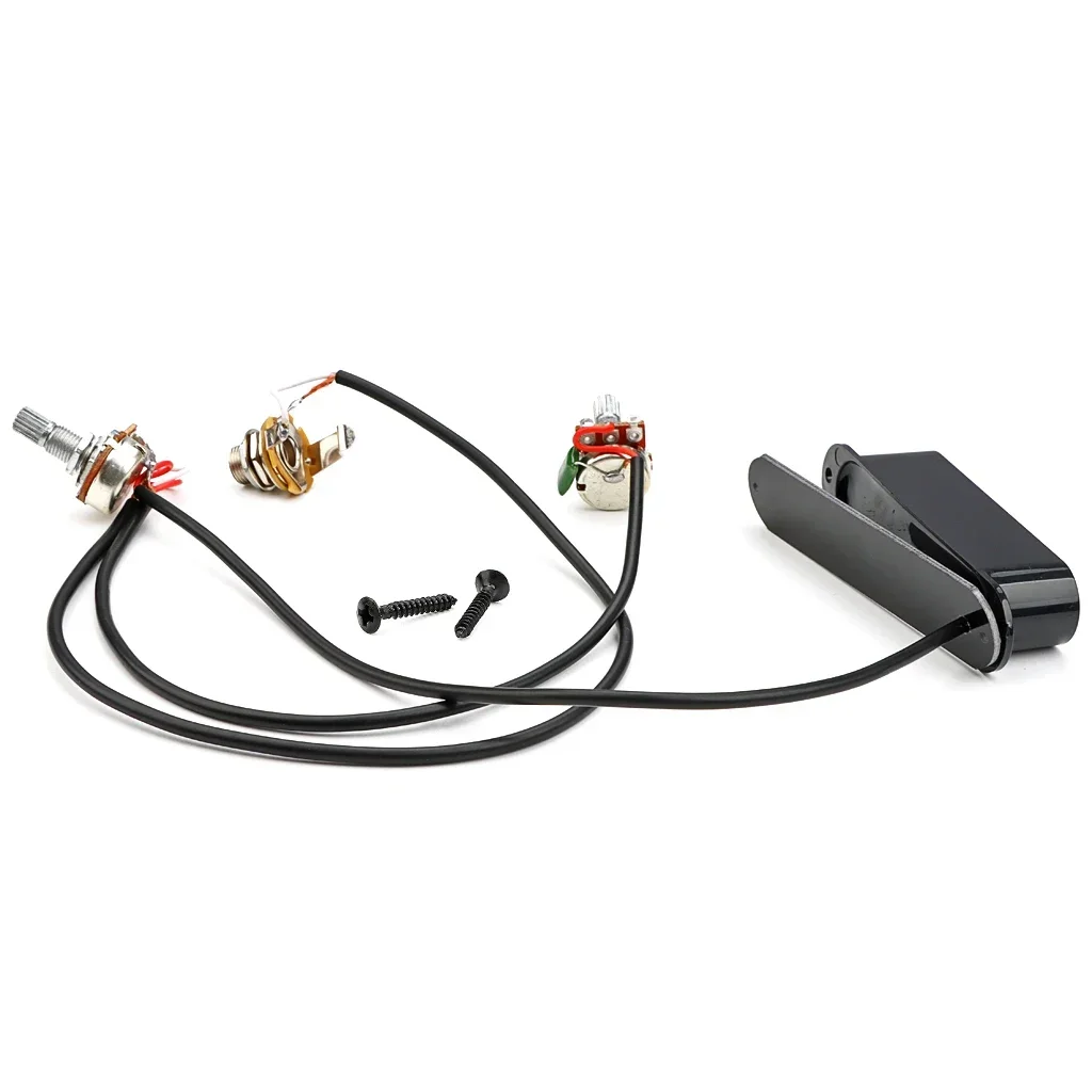 

1pcs Pre-Wired Single Coil Pickup Harness for Electric Guitar - Includes Volume Control, Closed Design in Black