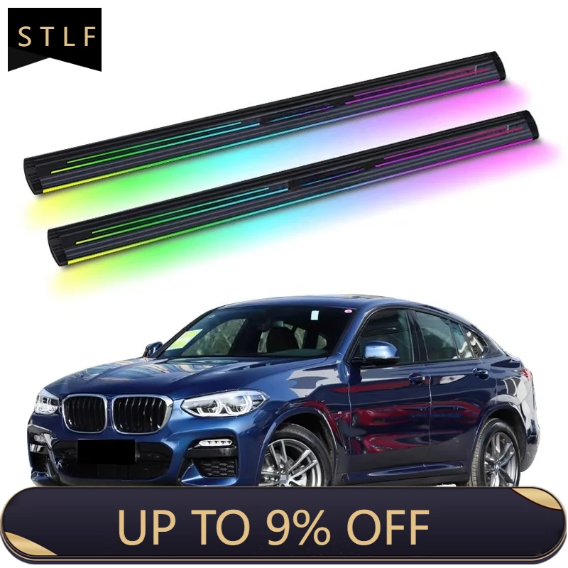 

Electric Running Boards Retractable Aluminum Alloy Neon LED Light Automatic Power Side Step for X4 2018+ with Carry Bag