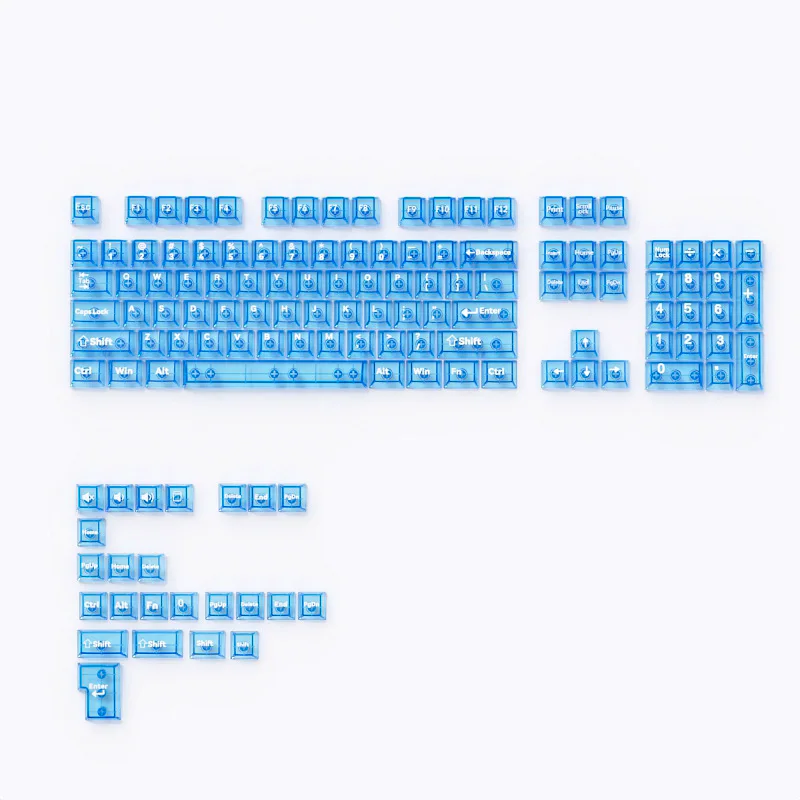 blue PC transparent keycap pad printing original light transmission adaptation wooting from the magnetic