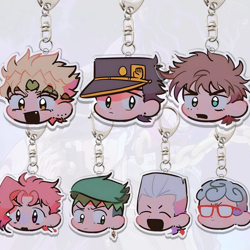 

JoJo's Bizarre Adventure Decor Keyring Kawaii Pendant Bag Accessories Anime Cartoon Boy Student Anime Cartoon Birthday Gift